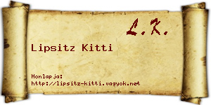 Lipsitz Kitti névjegykártya